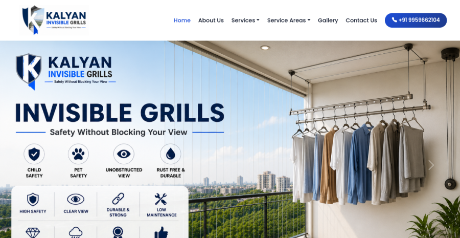 Kalyan Invisible Grills website